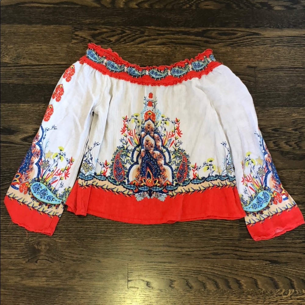 Off The Shoulder Long Sleeve Top